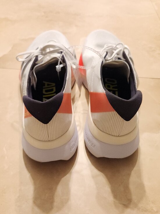 Adidas Adizero Boston 12 Men Running Shoe White Aurora Solar Red IF9210 SZ 10 US main image 10